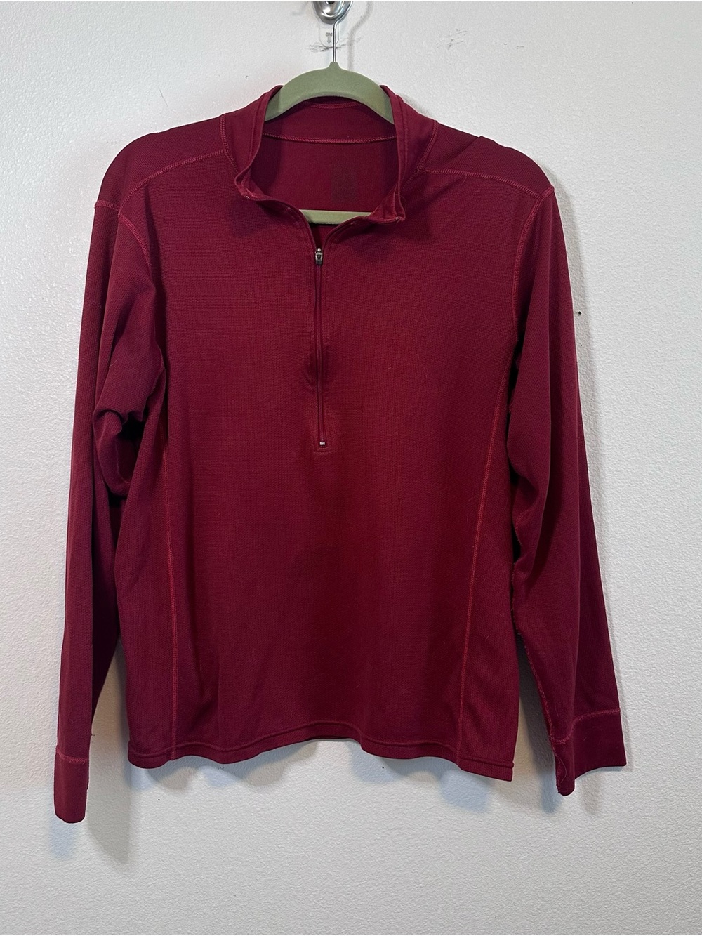 Men's Half-Zip Sweater Pullover - Burgundy